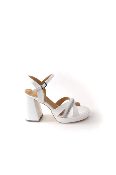 Papuçcity Wzy 02710 10,5 Cm Topuklu Kadın Sandalet Ayakkabı - 7