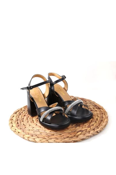 Papuçcity Wzy 02710 10,5 Cm Topuklu Kadın Sandalet Ayakkabı - 4