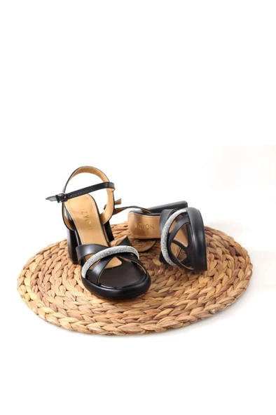 Papuçcity Wzy 02710 10,5 Cm Topuklu Kadın Sandalet Ayakkabı - 5