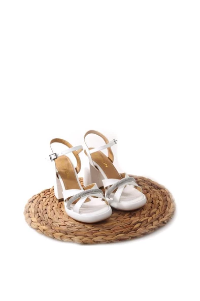 Papuçcity Wzy 02710 10,5 Cm Topuklu Kadın Sandalet Ayakkabı - 9