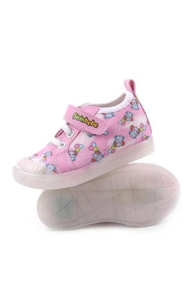 Şirin Bebe 3815 Ortopedik Taban Kız Çocuk Yazlık Keten Ayakkabı - 12
