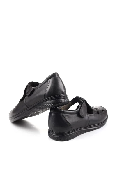 Walkenzo 3899 Ortopedik Hakiki Deri Erkek Sandalet Ayakkabı - 6