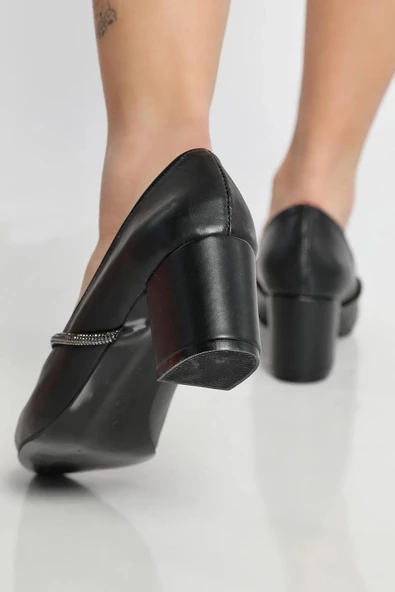 Walkenzo 3932 Kadın 6 cm Topuklu Cilt Ayakkabı - 3