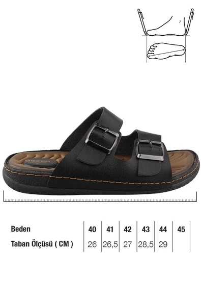 Gezer 11652 Ortopedik Rahat Taban Ayarlanabilir Erkek Terliği - 3