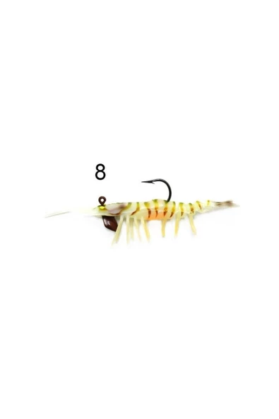 Captain 3049 Magic Shrimp 3D Silikon Karides 76mm 5.5gr Suni Yem - 8