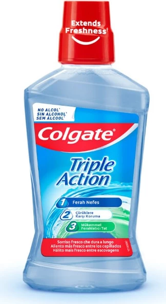 Colgate Ağız Bakım Suyu Üçlü Etki 500 ml x 3 Adet