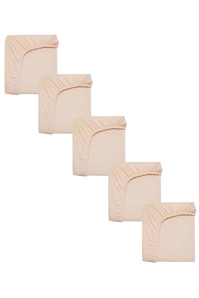 5 Adet 50 x 90 + 10 cm Anne Yanı Lastikli Penye Kumaş Bebek Çarşafı - 9