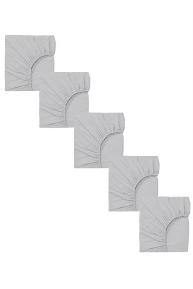 5 Adet 50 x 90 + 10 cm Anne Yanı Lastikli Penye Kumaş Bebek Çarşafı - 3