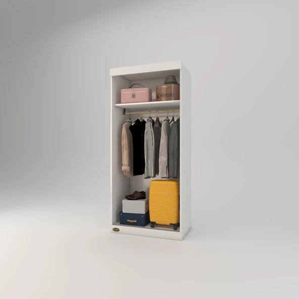 Kenzlife gardırop sürgülü kapaklı kapılı karanfil080 byz gardolap dolap - 3