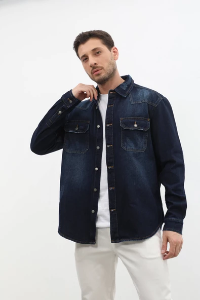 Erkek Oversize Jean Ceket