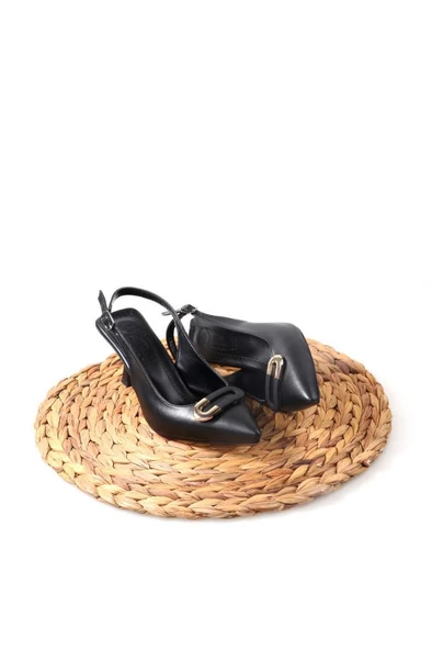 Papuçcity La Pia 02846 6 Cm Topuklu Arkası Arkası Açık Kadın Stiletto Ayakkabı - 11