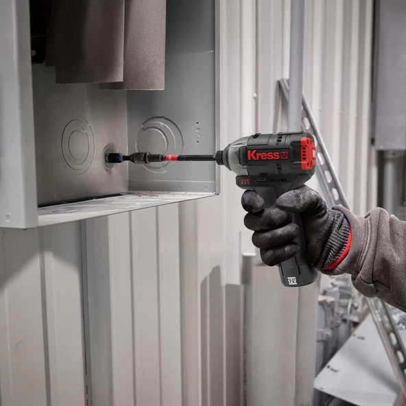 Kress Kub50.2 12Volt 2.0Ah Li-İon Çift Akülü 140Nm Kömürsüz Profesyonel Şarjlı Darbeli Tornavida - 6