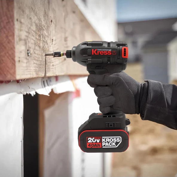 Kress Kub60.2 20Volt 4.0Ah Li-İon Çift Akülü 230Nm Kömürsüz Profesyonel Şarjlı Darbeli Tornavida - 7