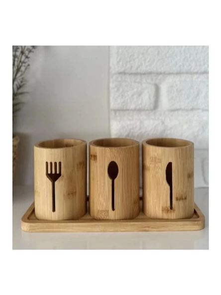 Mien MEN665 Bambu Kaşıklık Seti 3 Lü - 3