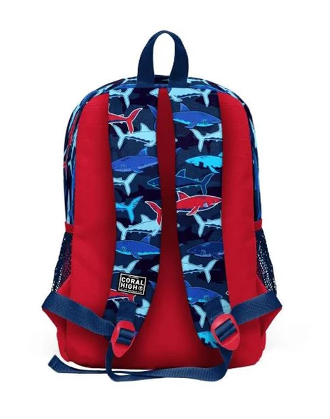 Coral High Lacivert Kırmızı Okul Çantası 23718 - Resim 3