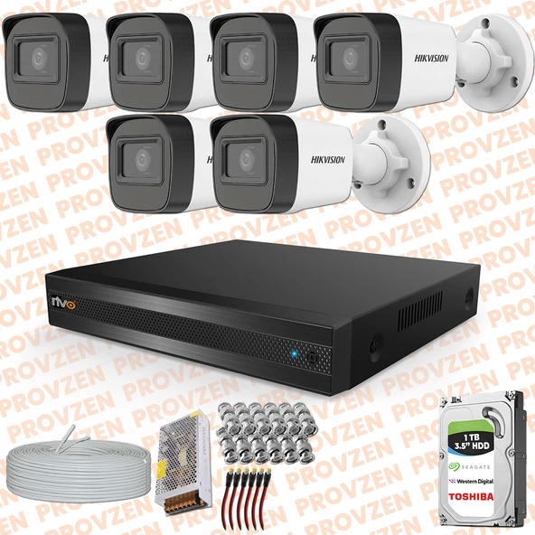Provzen Hikvision RV 6 Kamera Güvenlik Kamerası 1TB (1000GB) HDD