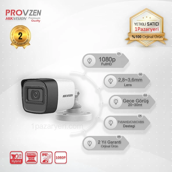 Provzen Premium Hikvision 4 Kameralı Güvenlik Kamera Seti 500GB - 3