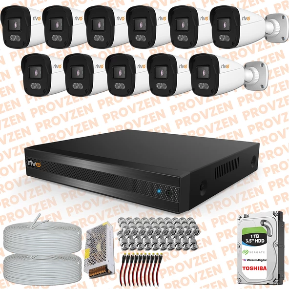 Provzen Rivo 11 Kameralı Colorvu Ve Ses Kayıtlı Güvenlik Kamerası