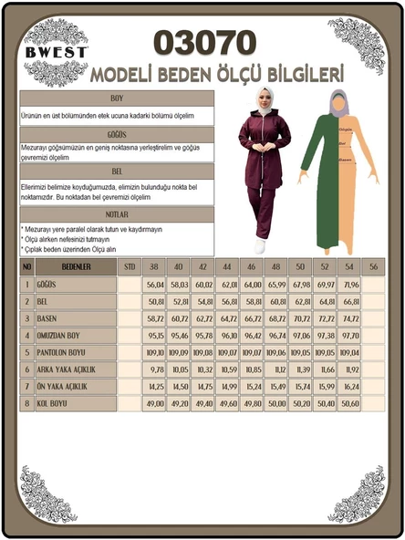 Kapşonlu Fermuarlı Belden Bağlamalı Sade Basic İkili Spor Takımı - 03070.020 - Mürdüm - 8
