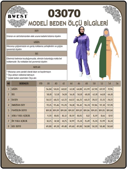 Kapşonlu Fermuarlı Belden Bağlamalı Sade Basic İkili Spor Takımı - 03070.207 - Koyu Lila - Resim 11