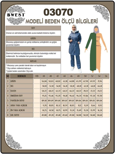 Kapşonlu Fermuarlı Belden Bağlamalı Sade Basic İkili Spor Takımı - 03070.006 - İndigo - 10