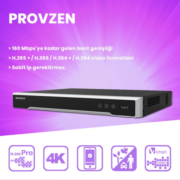Provzen Hikvision 13 İp Kameralı 4mp Hibrit Colorvu Kamera Seti - 3