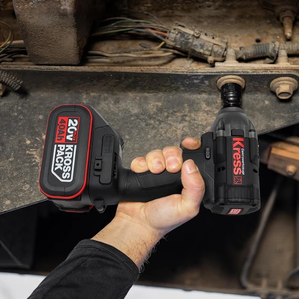 Kress Kub30.2 20Volt/4.0Ah. Li-İon Çift Akülü 300Nm Kömürsüz Profesyonel Şarjlı Somun Sıkma - 10