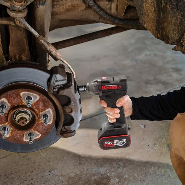 Kress Kub30.2 20Volt/4.0Ah. Li-İon Çift Akülü 300Nm Kömürsüz Profesyonel Şarjlı Somun Sıkma - 7