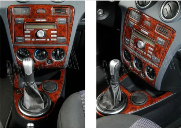 Fiesta 2005-2010 Uyumlu Ön Torpido Maun Kaplama (10 Parça) - 2