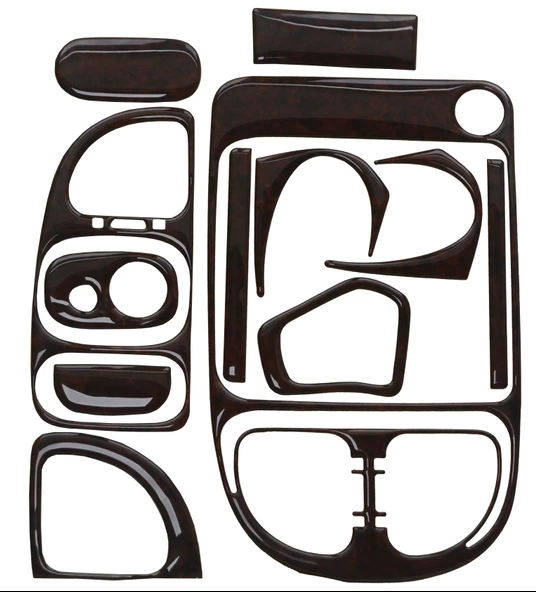Transit 2000-2006 Uyumlu Ön Torpido Maun Kaplama (12 Parça) - 3