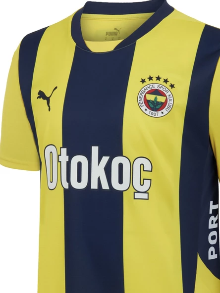 Fenerbahçe Orijinal Lisanslı Unisex 2024-2025 Yeni Sezon Sarı Lacivert Çubuklu Forma - 3