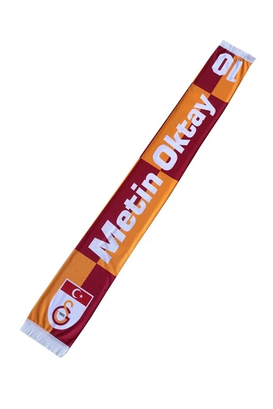 Galatasaray Orijinal Metin Oktay Atkı Hediyelik Ahşap Kutulu - Resim 6