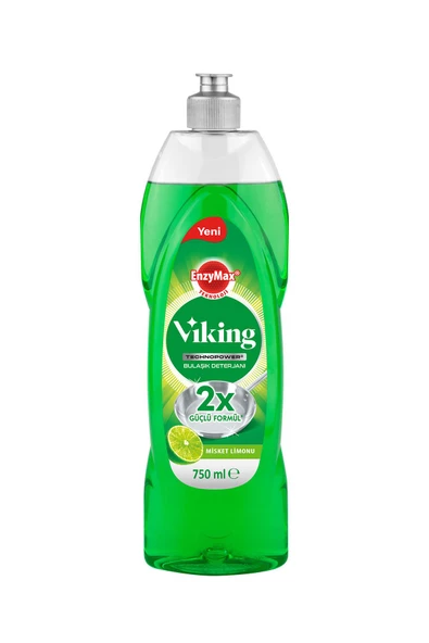 Viking TECHNOPOWER 3'lü Bulaşık Deterjanı Misket Limon, Kara İncir, Greyfurt 750 ml X 3 Adet - Resim 3