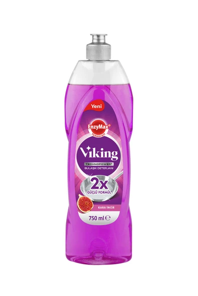 Viking TECHNOPOWER 3'lü Bulaşık Deterjanı Misket Limon, Kara İncir, Greyfurt 750 ml X 3 Adet - Resim 2