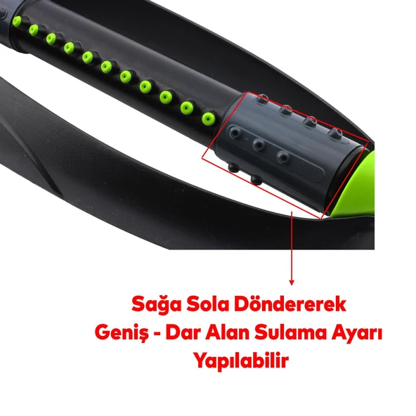 Tablalı Hareketli Çok Fonksiyonlu Su Fıskiyesi 19 Nozzle Dönerli Bahçe Çim Sulama Aparatı Plastik - 4