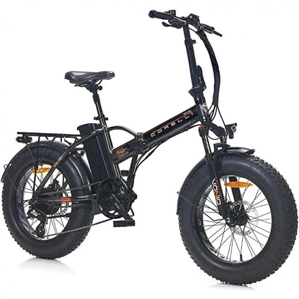 CORELLİ VONIQ FAT BIKE ELEKTRİKLİ KATLANIR BİSİKLET 42CM MD 20 JANT 8 VİTES SİYAH