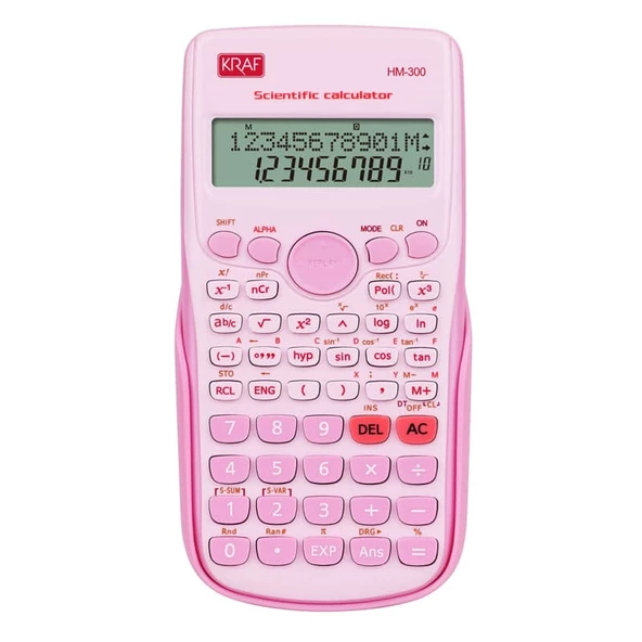 Kraf Bilimsel Hesap Makinesi 240 Fonksiyonlu Pembe HM-300-PK