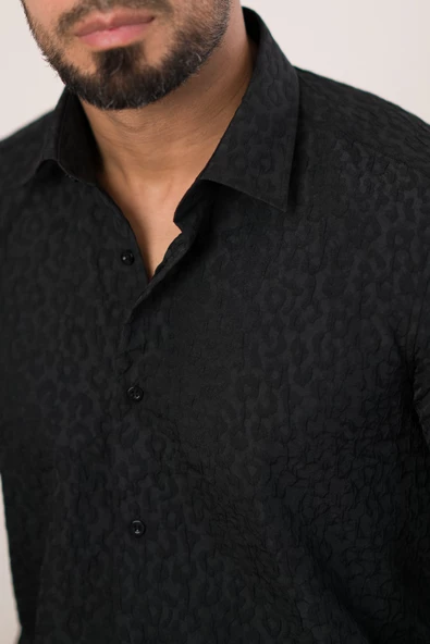 Paul Martin Pamuklu Regular Fit Desenli Yazlık Uzun Kol Gömlek - Resim 5