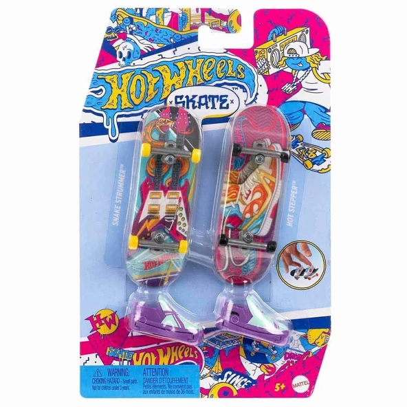 HXL17 Hot Wheels Skate Retro Temalı İkili Parmak Kaykay ve Ayakkabı Paketi - 4