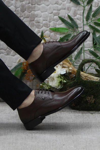 Pierre Cardin 63585 Taba Hakiki Deri Erkek Klasik Erkek Ayakkabı - Resim 5