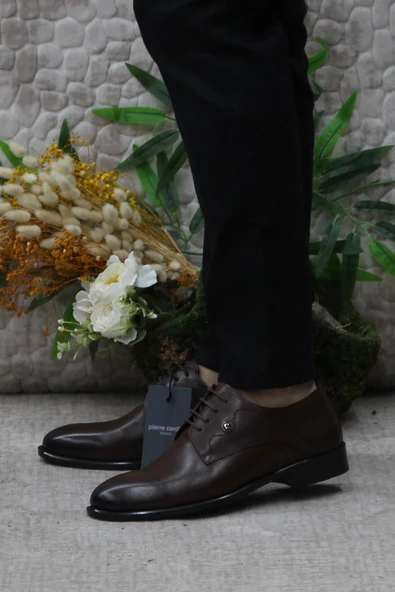 Pierre Cardin 63585 Taba Hakiki Deri Erkek Klasik Erkek Ayakkabı - Resim 3