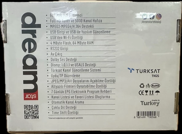DREAMSTAR AURA MİNİ HD UYDU ALICISI - 2