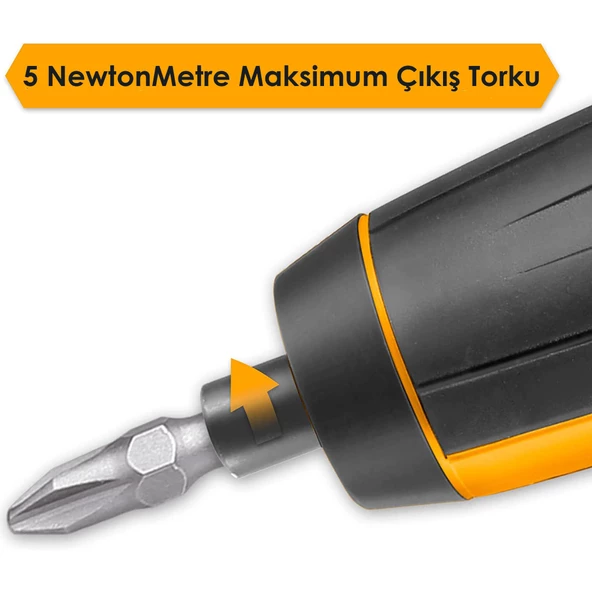 Ingco USB Şarjlı Li-ion Akülü Akıllı Vidalama Tornavida Seti - 3