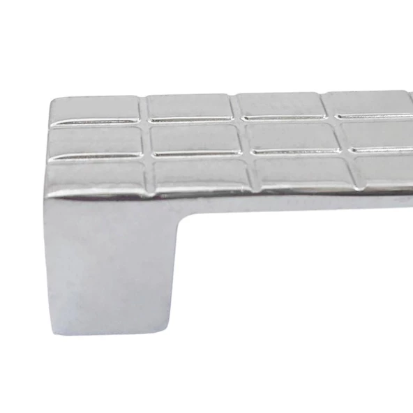 Bihter Desenli Kulp 128 mm Krom Mutfak Kulpu Çekmece Dolap Kapak Kulbu Metal Mobilya Dolabı Kulpları - 8