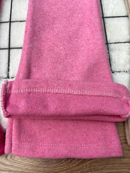 Kışlık Çocuk Ispanyol Paça Tayt Pantolon FUŞYA-PEMBE-BEJ (V5bxJ0BkJT612) - 3