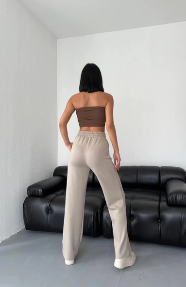 Vogsign 384 Kadın Oysho Düz Paça Cepli Tek Alt Eşofman - 2