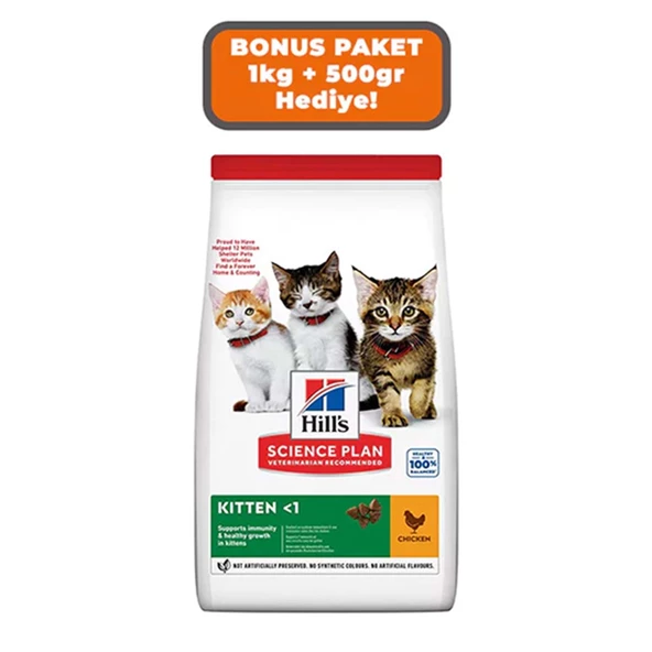 Hills Kitten Tavuk Etli Yavru Kedi Maması 1,5 Kg