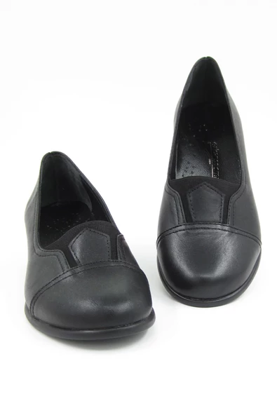 Erkan Saçmacı Gale Siyah Hakiki Deri Günlük Topuklu Ayakkabı - 4