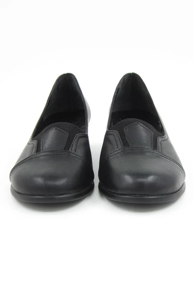 Erkan Saçmacı Gale Siyah Hakiki Deri Günlük Topuklu Ayakkabı - 3