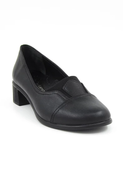 Erkan Saçmacı Gale Siyah Hakiki Deri Günlük Topuklu Ayakkabı - 2